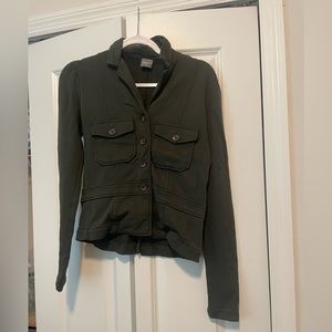 Dark green button up jacket